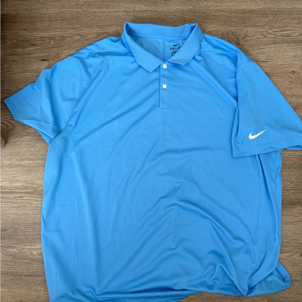 Nike Blue Performance Polo Shirt Golf dri-fit polo